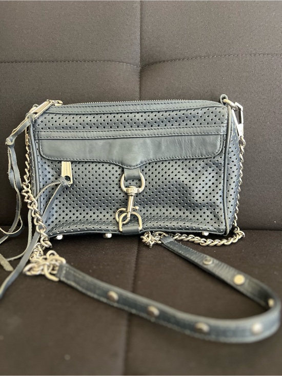 Rebecca Minkoff Handbags - Rebecca Minkoff Perforated Leather Crossbody in Navy